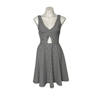 Wild Cat  black and white sleeveless cutout dress size M